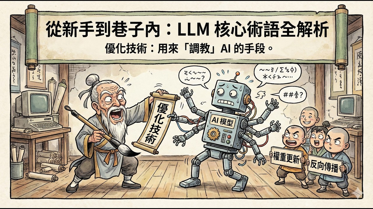 03 從新手到巷子內：LLM 核心術語全解析 優化技術：用來「調教」AI 的手段