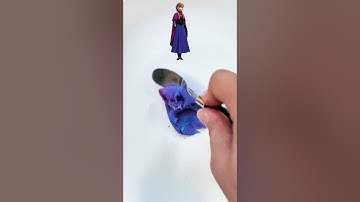 What color do mixed Disney characters make?#colormixing#oddlysatisfying#mixingthings#asmr  #frozen