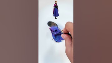 What color do mixed Disney characters make?#colormixing#oddlysatisfying#mixingthings#asmr  #frozen