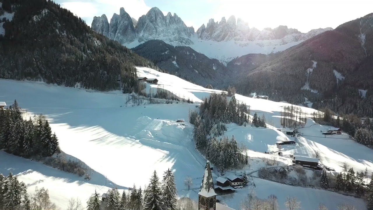 Winter Wonderland Val Di Funes Italy Dji Mavic Pro Video From 05 January 18 Youtube