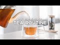 Relaxing morning tea routine 