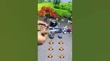 Monkey 🐒 driver the tractor | diy mini tractor video | tractor wala video | construction machine.