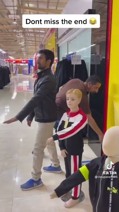 Getting hit by a mall dummy #Funny