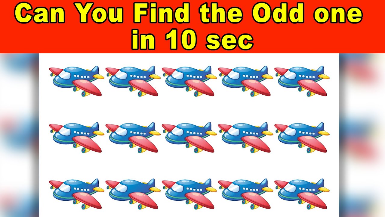 Can You Find The odd One in 10 sec ? Optical Illusions that will trick ...