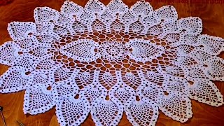 #LasMaravillasdelCrochet Oval Crochet Pineapple Rug #1 #LasMaravillasdelCrochet Oval Crochet Pineapple Rug #1