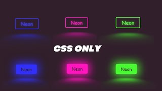 How To Create Neon Button Using Html Css