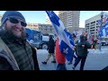 Протесты дальнобойщиков в Канаде - Конвой Свободы 2022 в Квебеке, прямой эфир