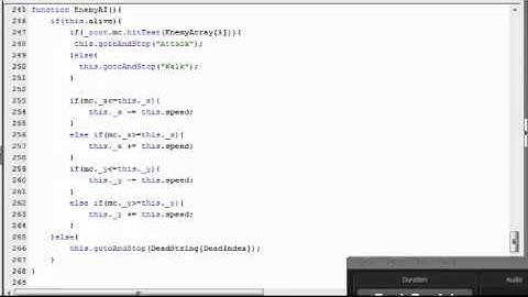 Flash AS2 (How to make a rpg game) Part 22 Cleaning up Enemy script