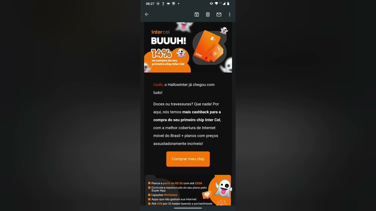 Inter Cel no Hallowinter ja chegou com tudo👻