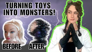 Kitbashing Monsters From Dollar Store Toys: Barbie Makeover & Beast!