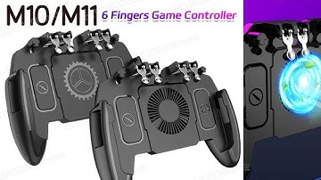 M10 M11 6-Finger Gamepad with Cooling Fan 🔥  Best PUBG Mobile Controller for Pro Gaming!