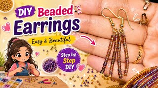 Detalles ✨ DIY Beaded Earrings | Easy & Beautiful Earrings Making at Home 💕 Noticias