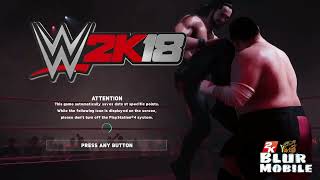 WWE 2K18 PS4/XBOX One MAIN Menu