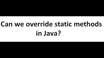 Can we override static methods in Java | Java Interview Programs-2024
