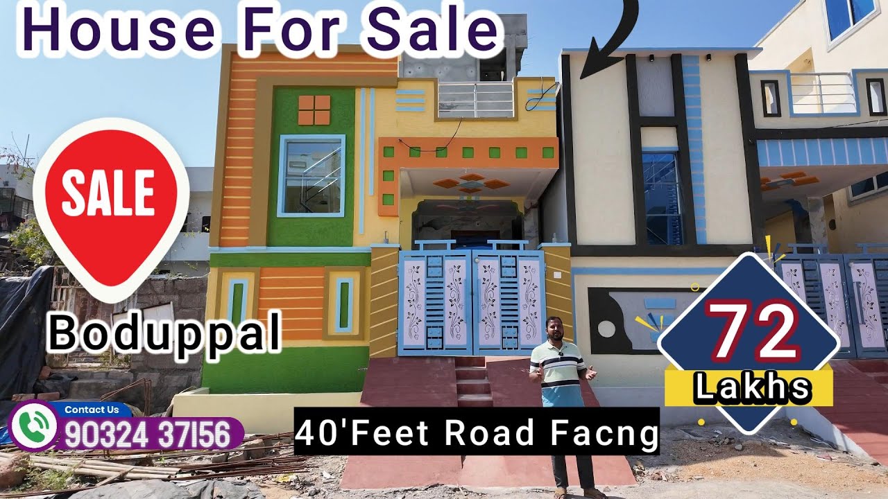 House For Sale in Boduppal | 40'Feet Road Facing House | Independent House For Sale in Uppal |