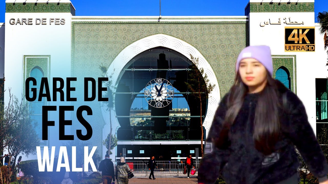 [4K] WALK FROM ROYAL URBAN CONCEPT HOTEL TO GARE DE FES | MORNING WALK GOING TO FES TRAIN STATION