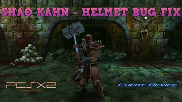 Shao Kahn - Helmet Bug Fix - Cheat Device - Mortal Kombat Shaolin Monks - (PS2 / PCSX2)