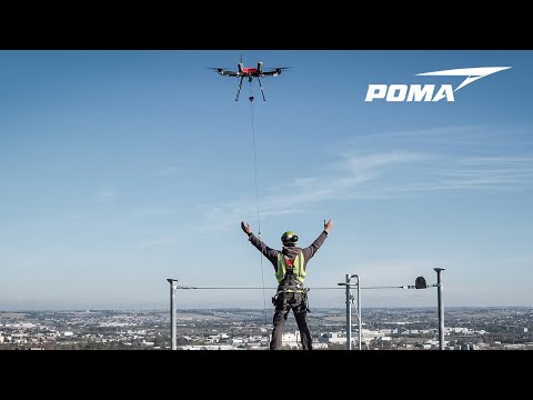 Déroulage de câble au drone en milieu urbain ! 3S - Téléo - Toulouse (France)