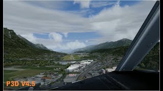 P3D V4.5 Innsbruck Landing Pmdg 737-600