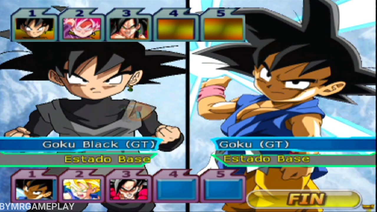 Dragon Ball Z Budokai Tenkaichi 3 Black Goku GT vs Goku GT - YouTube