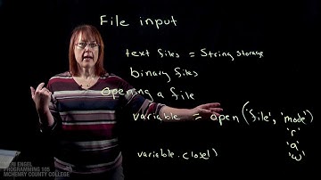 Chapter 6.1 Part 1: File Input & Output - PRG105