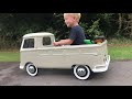 Amazing mini classic childs vw t2 camper pedal car pickup for kids