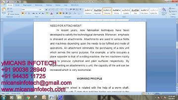 CONTOUR ATTACHMENT FOR LATHE -MECHANICAL PROJECTS 2017-2018