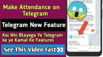 How to make attendance on Telegram group | How to take attendance using group attendance bot