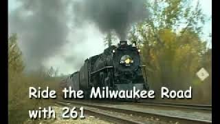 Milwaukee Road 261 steam locomotive train cab ride DVD