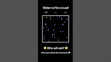 Water vs Fire vs Leaf. Round 53 #satisfying #adhd #asmr #battle #simulation #simulations
