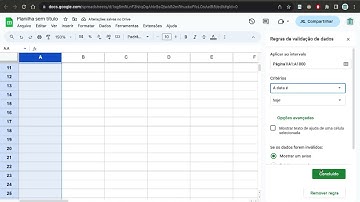 Data Calendário - GOOGLE PLANILHAS