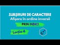 C++ – Subșiruri (Sufixe) prin Indici | Afișare în Ordine Inversă