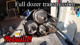 John Deere G series dozer transmission rebuild and installation, will it run again? Part2
