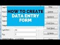 How to create Data entry form in Microsoft Excel