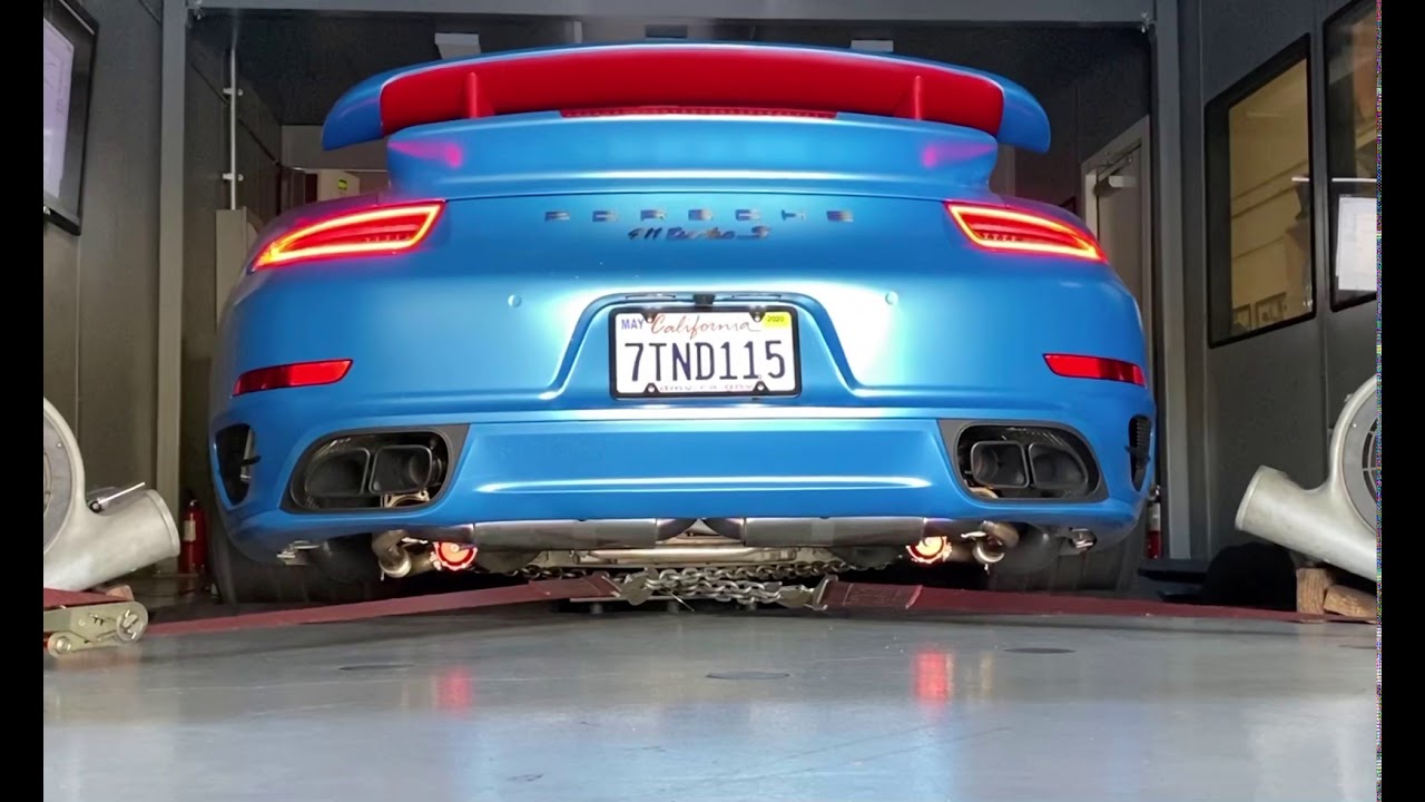 Porsche 991TT By Design Kline 76/70 exhaust Dyno