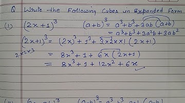Write the following cubes in Expanded form