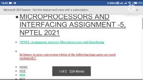 Microprocessors and Interfacing | Week 2 Quiz | Assignment 2 Solution | NPTEL | SWAYAM 2023