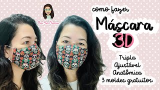 MÁSCARA 3D TRIPLA CAMADA (3D FACE MASK) - @Avimor Tecidos