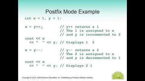 INFS102/L: 5.3-4 Increment/decrement operators, Counters, Loop control