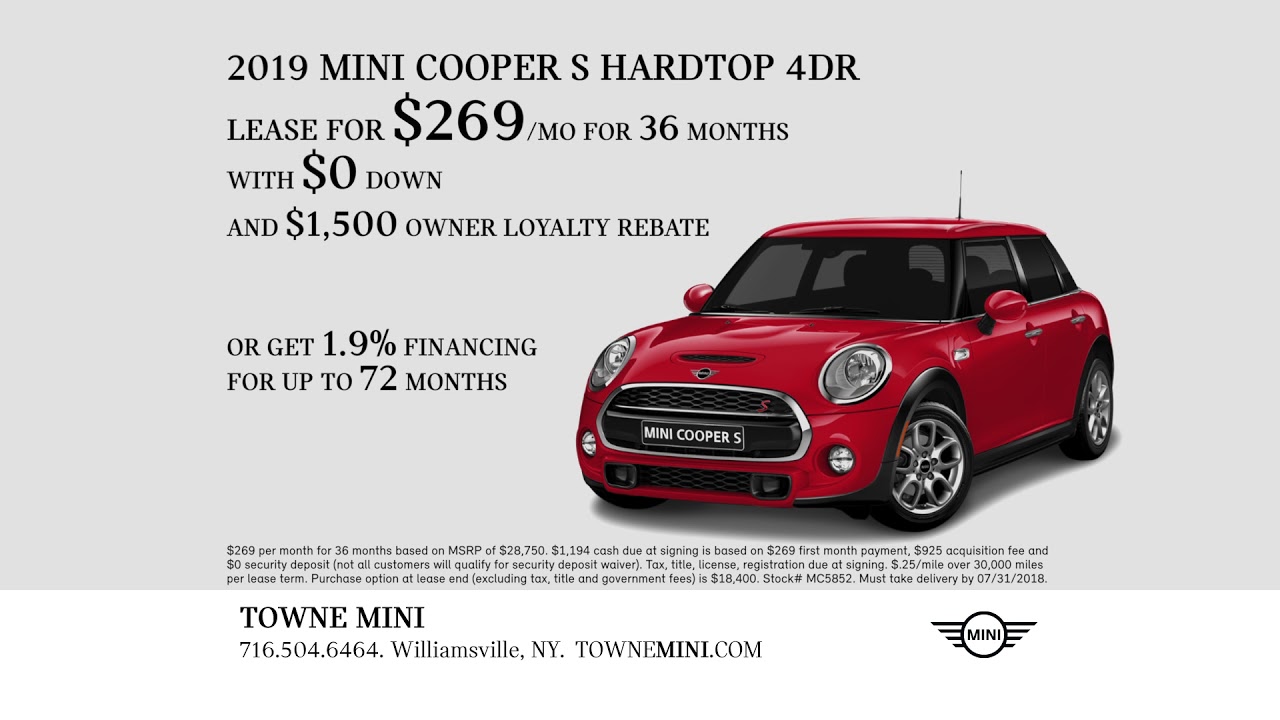 Summer 2018 S Event Towne Mini Cooper Hardtop Summer 2018 S Event Towne Mini Cooper Hardtop Countryman All4 Special Lease Offers
