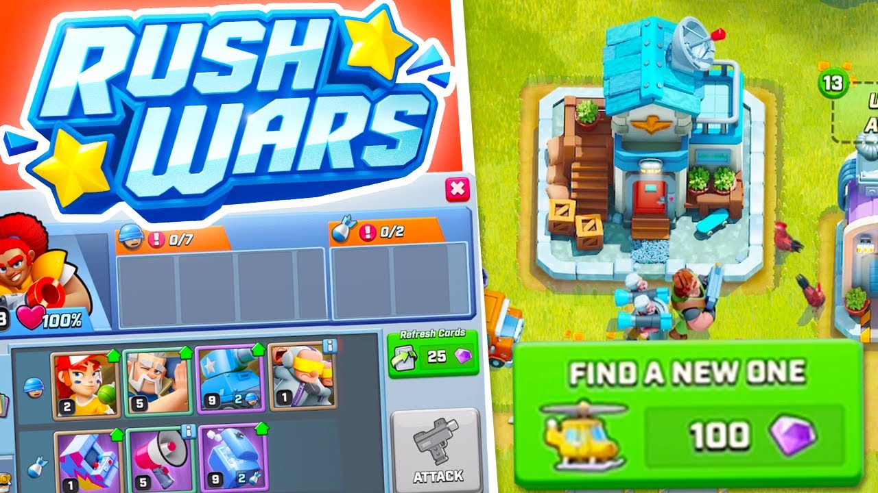 НОВОЕ обновление Rush Wars Sneak Peek! Случайные войска и обороны!