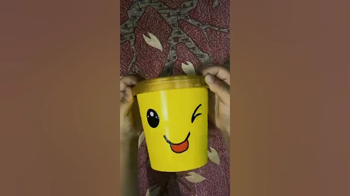 Best out of waste | Reusing plastic Ice - cream box container | Pot making | DIY craft