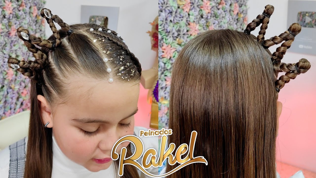 Peinado En Estilo Diadema Con Corona Fácil De Trenza/ Peinados Rakel