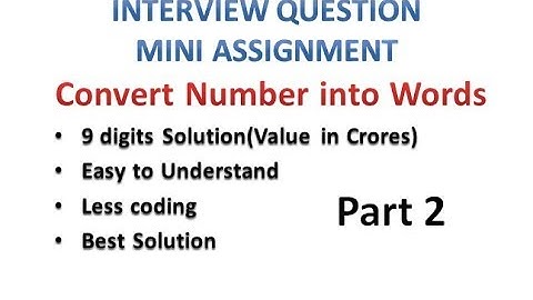 Convert Number into Words Part 2 - Hindi