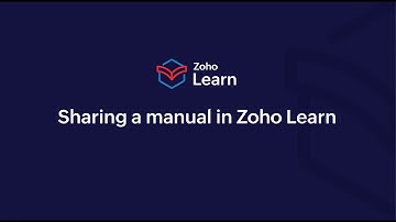 Sharing a manual in Zoho Learn
