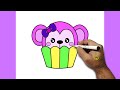 How to Draw a Cupcake Monkey