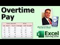 Microsoft Excel Tutorial - Calculating Overtime Pay for Employees
