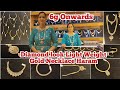 6g onwards gold necklace haram wedding collections diamond look stone necklace designs  nsk