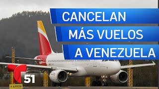 Más aerolíneas cancelan vuelos a Venezuela
