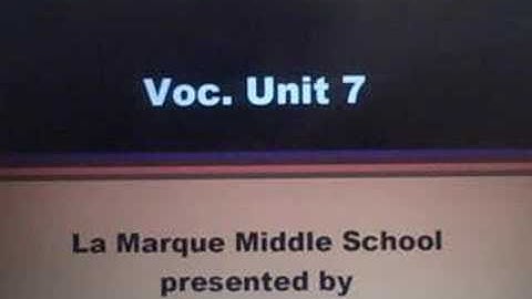 Voc. Unit 7